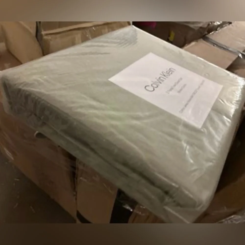 Calvin Klein Modern Cotton Melange Duvet Cover Set Twin Green - Picture 4 of 5